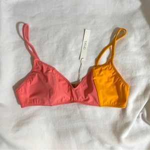 Araks Elsa Bikini Top NWT size Small pink / orange